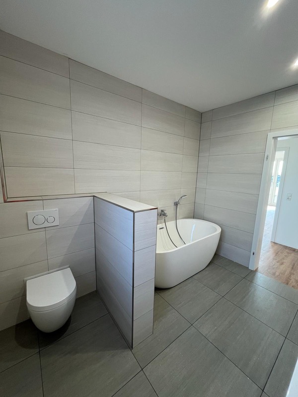 Badezimmer im Bungalow in Kroppach