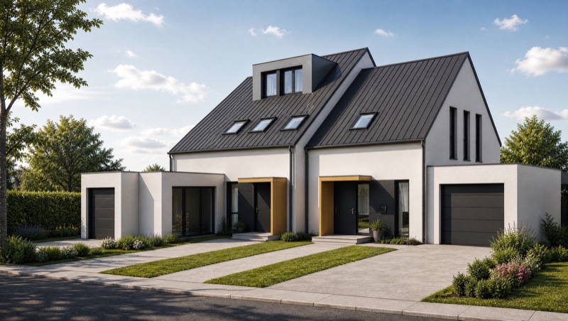 Doppelhaus, Zweifamilienhaus und Einfamilienhaus in Weyerbusch